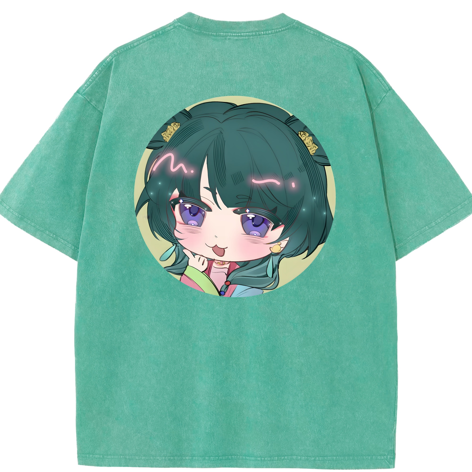 （画像用） 薬屋のひとりごと The Apothecary Diaries 綿100% ヴィンテージ風 半袖Tシャツ（背面プリント）